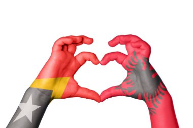 Doğu Timor Arnavutluk Kalbi, El hareketi kalp yaptı, Kırpma Yolu