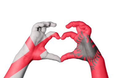 İngiltere Arnavutluk Kalbi, El hareketi, kalp yapma, Kırpma Yolu