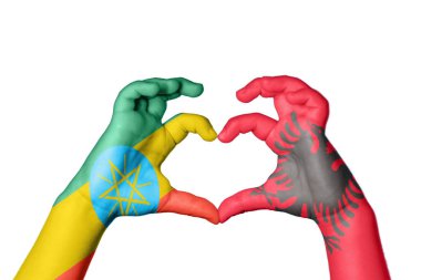 Etiyopya Arnavutluk Kalbi, El hareketi, kalp yapma, Kırpma Yolu