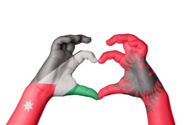 Ürdün Arnavutluk Kalbi, El hareketi, kalp yapma, Kırpma Yolu