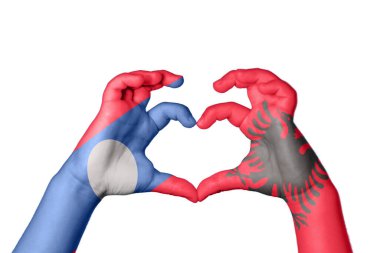 Laos Arnavutluk Kalbi, El hareketi, kalp yapma, Kırpma Yolu