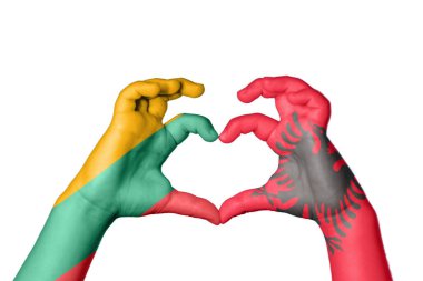 Litvanya Arnavutluk Kalbi, El hareketi, kalp yapma, Kırpma Yolu