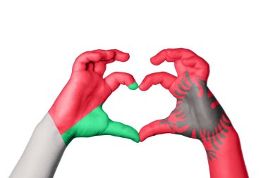 Madagaskar Arnavutluk Kalbi, El hareketi, kalp yapma, Kırpma Yolu