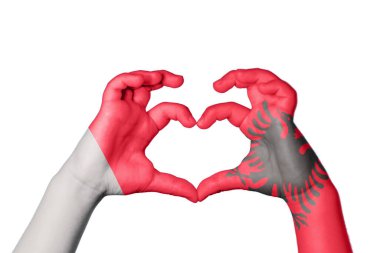 Malta Arnavutluk Kalbi, El hareketi, kalp yapma, Kırpma Yolu