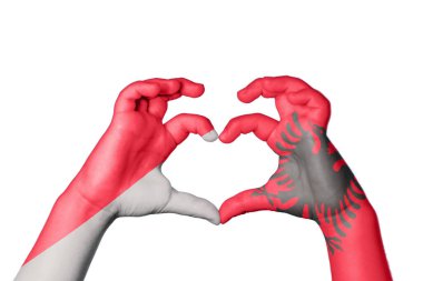 Monako Arnavutluk Kalbi, El hareketi, kalp yapma, Kırpma Yolu