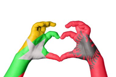 Myanmar Arnavutluk Kalbi, El hareketi, kalp yapma, Kırpma Yolu