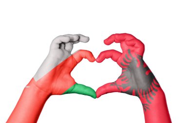 Umman Arnavutluk Kalbi, El hareketi, kalp yapma, Kırpma Yolu