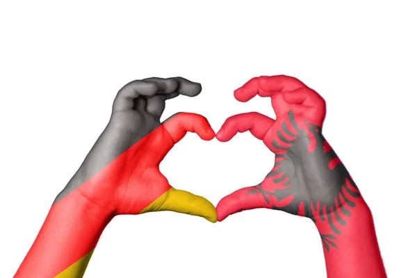 Германия Албанское Сердце Жест Сердца Отрезание Пути — стоковое фото
