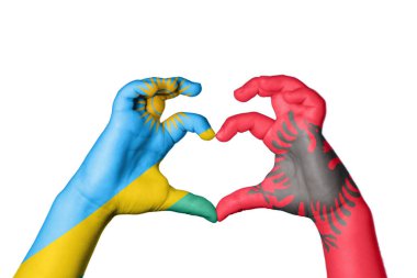 Ruanda Arnavutluk Kalbi, El hareketi, kalp yapma, Kırpma Yolu