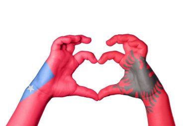 Samoa Arnavutluk 'un Kalbi, El hareketi, kalp yapma, Kırpma Yolu