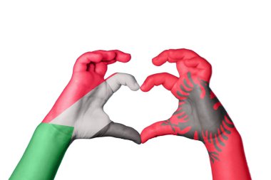 Sudan Arnavutluk Kalbi, El hareketi, kalp yapma, Kırpma Yolu