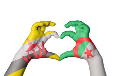 Brunei Cezayir Kalbi, El hareketi kalp yapma, Kırpma Yolu