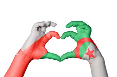 Umman Cezayir Kalbi, El hareketi kalp yapma, Kırpma Yolu