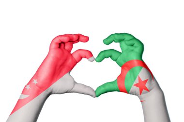 Singapur Cezayir Kalbi, El hareketi kalp yapma, Kırpma Yolu