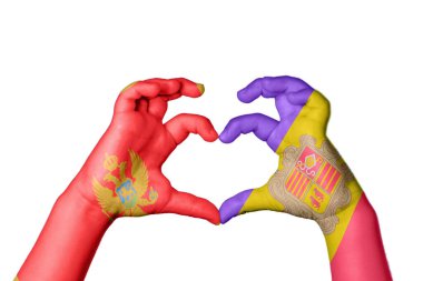 Karadağ Andorra Kalbi ve El hareketi kalp yaptı, Kırpma Yolu