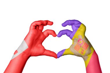 Tonga Andorra Heart, el hareketi kalp yapma, kırpma yolu.