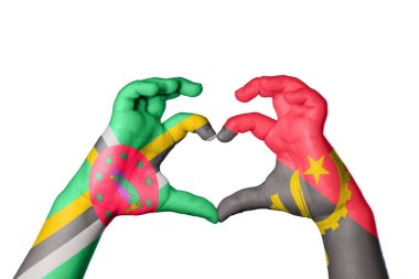 Dominica Angola Heart, El hareketi kalp yapma, Kırpma Yolu