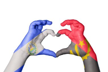 El Salvador Angola Kalbi, El hareketi kalp yapmak, Kırpma Yolu