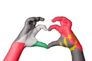 Filistin Angola Kalbi, El hareketi kalp yapma, Kırpma Yolu