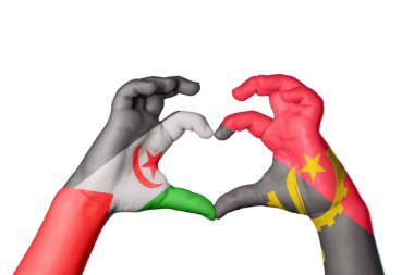 Sahra Arap Demokratik Cumhuriyeti Angola Kalbi, El hareketi kalp yapma, Kırpma Yolu