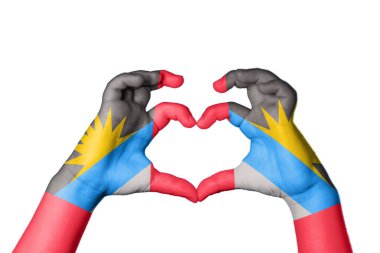 Antigua ve Barbuda Antigua ve Barbuda Heart, El hareketi kalp yapma, Kırpma Yolu