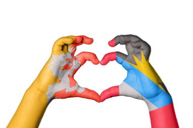 Bhutan Antigua ve Barbuda Heart, El hareketi kalp yapma, Kırpma Yolu