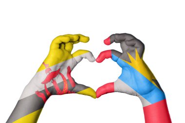 Brunei Antigua ve Barbuda Heart, El hareketi kalp yapma, Kırpma Yolu