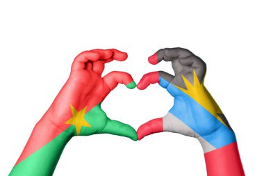 Burkina Faso Antigua ve Barbuda Heart, El hareketi kalp yapma, Kırpma Yolu