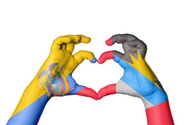 Ekvador Antigua ve Barbuda Heart, El hareketi kalp yapma, Kırpma Yolu