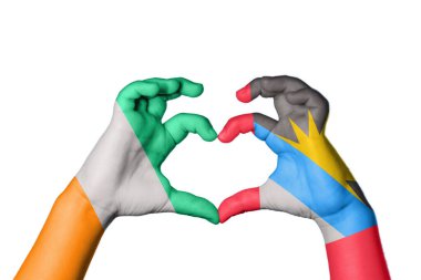 Fildişi Sahili Antigua ve Barbuda Kalbi, El hareketi kalp yapma, Kırpma Yolu