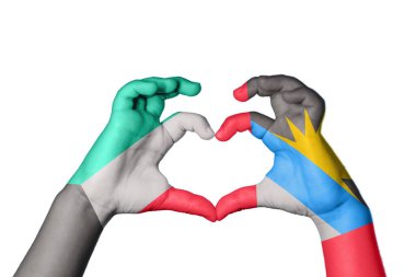 Kuveyt Antigua ve Barbuda Kalbi, El hareketi kalp yapma, Kırpma Yolu