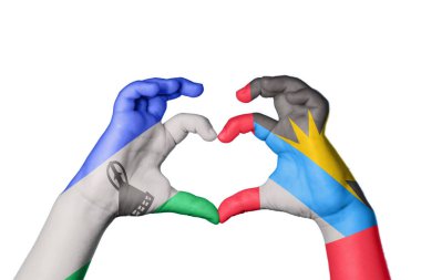 Lesotho Antigua ve Barbuda Heart, El hareketi kalp yapma, Kırpma Yolu