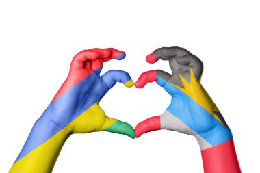 Mauritius Antigua ve Barbuda Heart, El hareketi kalp yapma, Kırpma Yolu