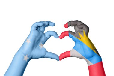 Mikronezya Antigua ve Barbuda Heart, El hareketi kalp yapma, Kırpma Yolu