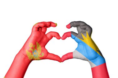 Karadağ Antigua ve Barbuda Kalbi, El hareketi kalp yaptı, Kırpma Yolu