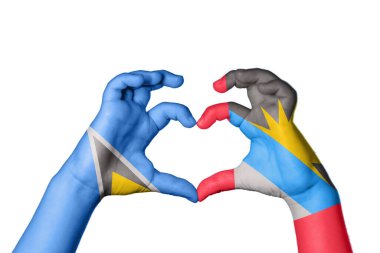 Aziz Lucia Antigua ve Barbuda Kalbi, El hareketi kalp yapma, Kırpma Yolu