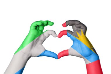 Sierra Leone Antigua ve Barbuda Heart, El hareketi kalp yapma, Kırpma Yolu