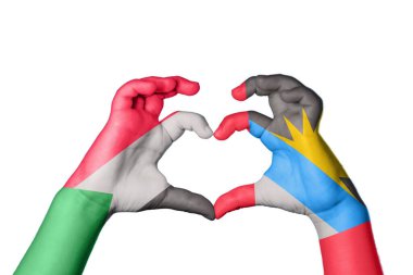 Sudan Antigua ve Barbuda Heart, El hareketi kalp yapma, Kırpma Yolu