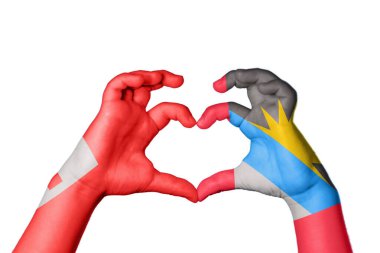 Tonga Antigua ve Barbuda Heart, El hareketi kalp yapma, Kırpma Yolu