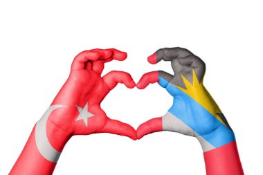 Türkiye Antigua ve Barbuda Kalbi, El hareketi kalp yapıyor, Kırpma Yolu