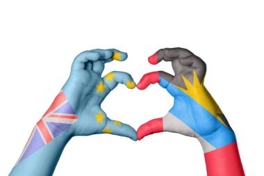 Tuvalu Antigua ve Barbuda Heart, El hareketi kalp yapma, Kırpma Yolu