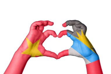 Vietnam Antigua ve Barbuda Heart, El hareketi kalp yapmak, Kırpma Yolu