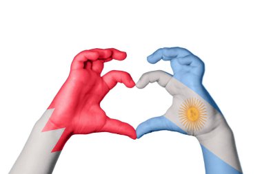 Bahreyn Arjantin Kalbi, El hareketi kalp yapmak, Kırpma Yolu