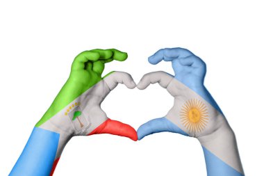 Ekvator Ginesi Arjantin Kalbi, El hareketi kalp yapma, Kırpma Yolu