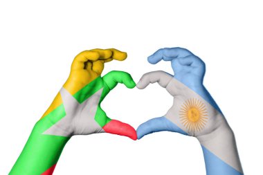 Myanmar Arjantin Kalbi, El hareketi kalp yapma, Kırpma Yolu