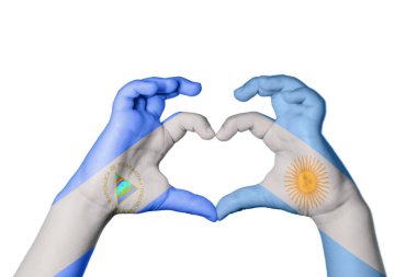 Nikaragua Arjantin Kalbi, El hareketi kalp yapma, Kırpma Yolu