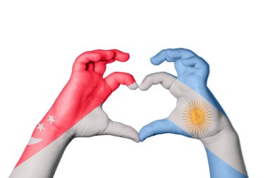 Singapur Arjantin Kalbi, El hareketi kalp yapma, Kırpma Yolu