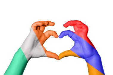 İrlanda Ermenistan Kalbi, El hareketi kalp yapma, Kırpma Yolu