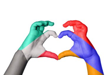 Kuveyt Ermenistan Kalbi, El hareketi kalp yapma, Kırpma Yolu