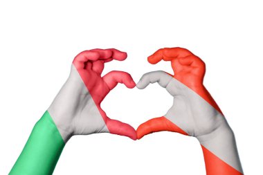 İtalya Avusturya Kalbi, El hareketi, kalp yapma, Kırpma Yolu